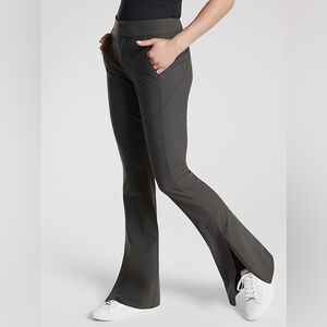 NWT Athleta Stellar Flare Trouser womens 14 petite dark grey athleasure travel